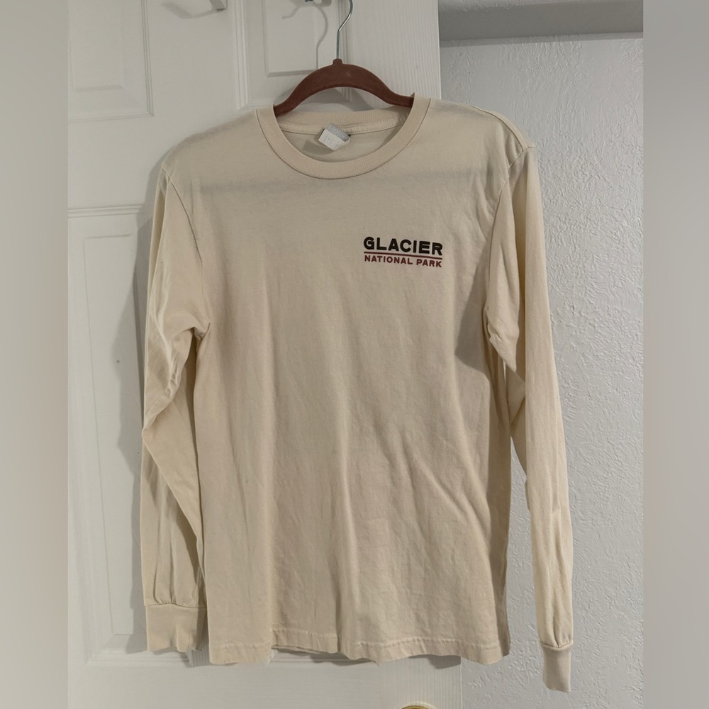 Glacier National Park Cream Small Longsleeve
